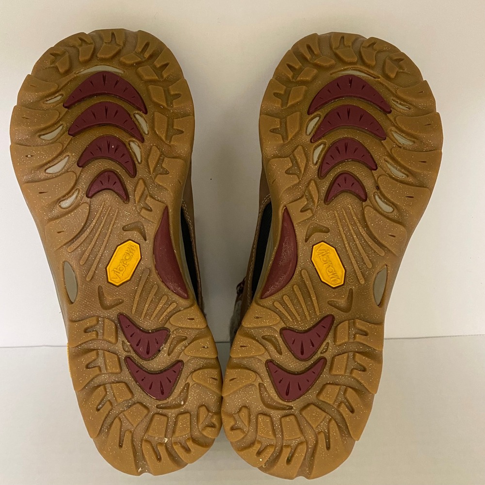 Ahnu Montara Hiking Boots Womens 8.5 Brown Burgundy Waterproof Vibram Insulated - Picture 6 of 7